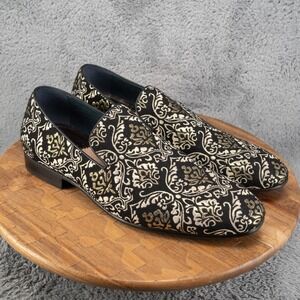 Robert Graham Gibbons Damask Jacquard Smoking Loafers Sz 13 $230